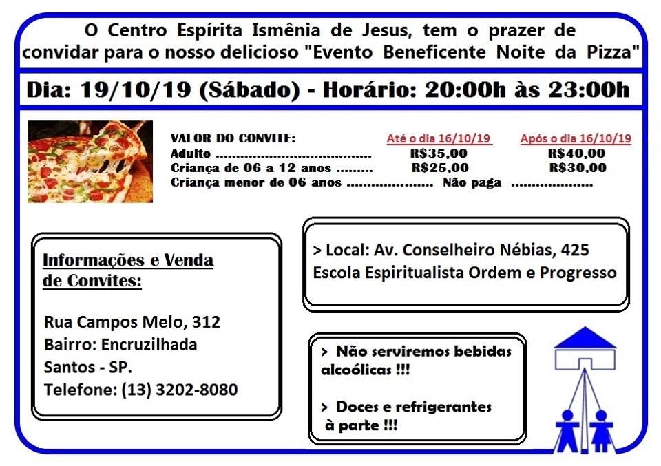 19/10 – Noite da Pizza – Escola Ordem e Progresso